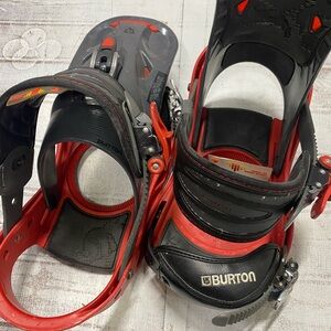 Burton Vibrant Red and Black Bindings